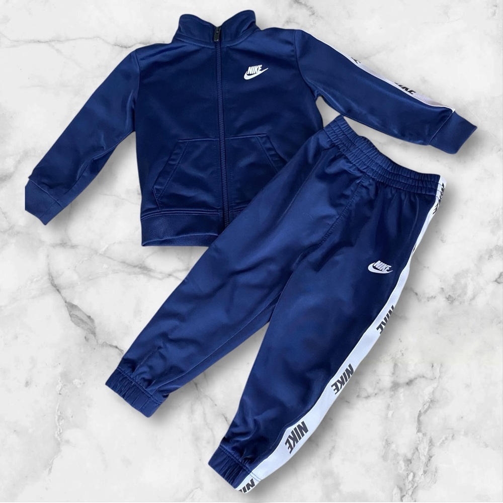 Nike Boys Navy Blue Tracksuit Set - Size 18m